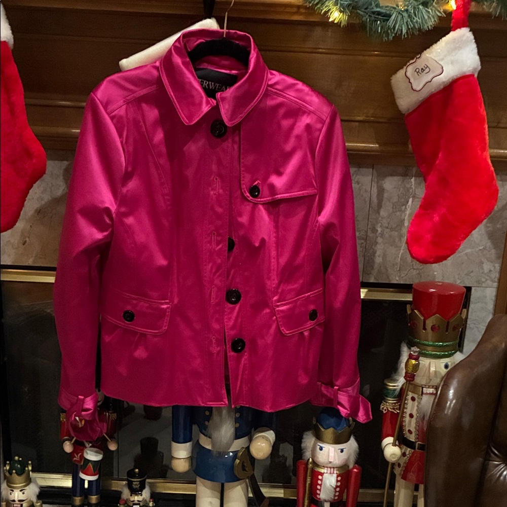 Outerwear by Lisa Vibrant Pink Utility Jacket